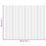 Tapis rectangulaire noir 80x100 cm bambou – Image 6