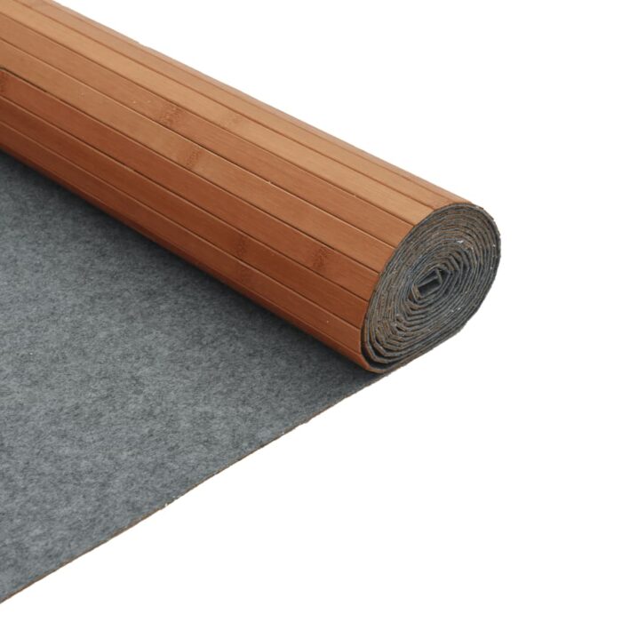 Tapis rectangulaire naturel 80x200 cm bambou – Image 3