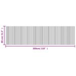 Tapis rectangulaire naturel clair 80x300 cm bambou – Image 6