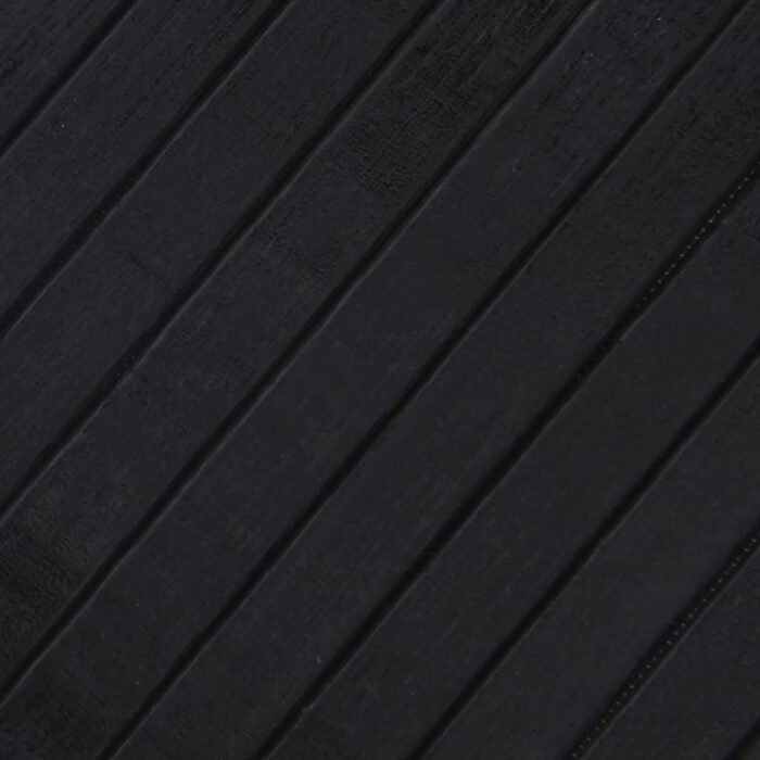 Tapis rectangulaire noir 80x500 cm bambou – Image 5