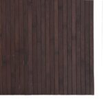 Tapis rectangulaire marron foncé 80x500 cm bambou – Image 4