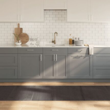 Tapis rectangulaire marron foncé 80x500 cm bambou