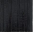 Tapis rectangulaire noir 100x100 cm bambou – Image 4