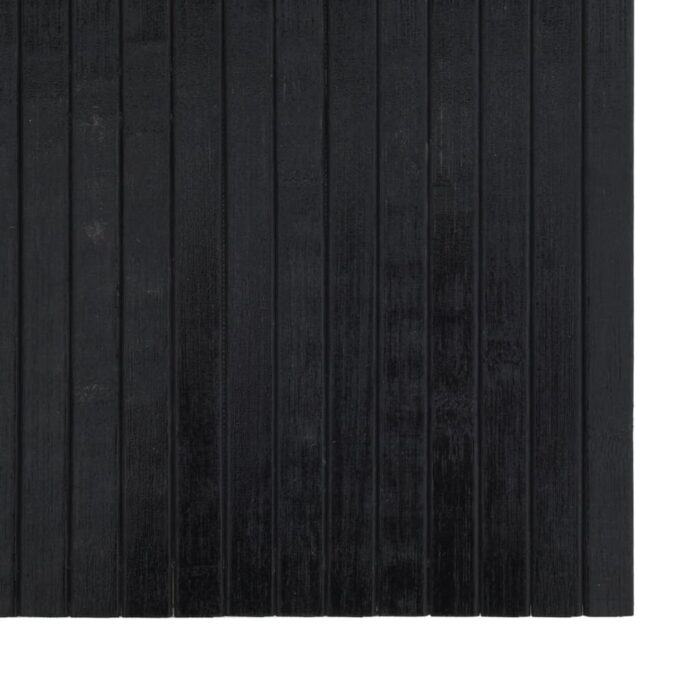 Tapis rectangulaire noir 100x100 cm bambou – Image 4