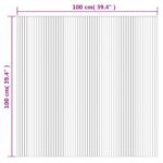 Tapis rectangulaire noir 100x100 cm bambou – Image 6