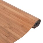 Tapis rectangulaire naturel 100x100 cm bambou – Image 2