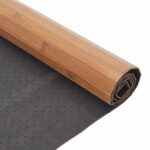 Tapis rectangulaire naturel 100x100 cm bambou – Image 3