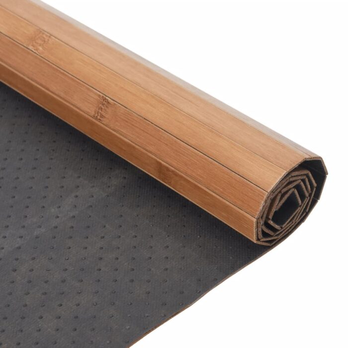 Tapis rectangulaire naturel 100x100 cm bambou – Image 3