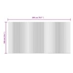 Tapis rectangulaire noir 100x200 cm bambou – Image 6