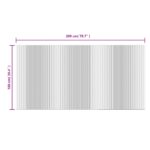 Tapis rectangulaire marron 100x200 cm bambou – Image 6