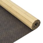 Tapis rectangulaire naturel clair 100x200 cm bambou – Image 3