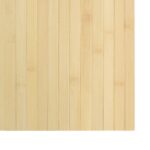 Tapis rectangulaire naturel clair 100x200 cm bambou – Image 4