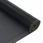 Tapis rectangulaire noir 100x400 cm bambou – Image 3