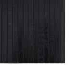 Tapis rectangulaire noir 100x400 cm bambou – Image 4