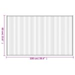 Tapis rectangulaire noir 60x100 cm bambou – Image 6