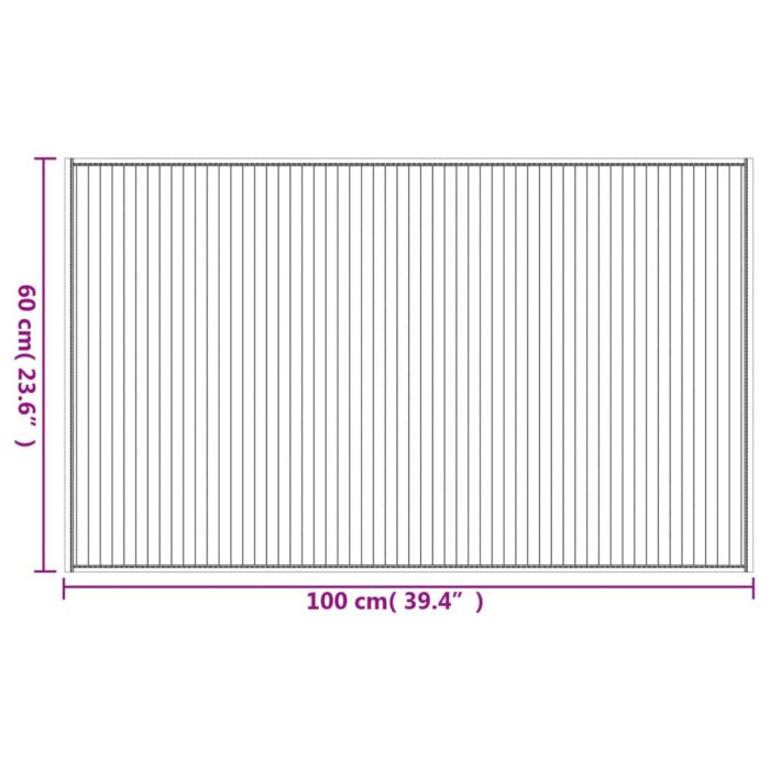 Tapis rectangulaire noir 60x100 cm bambou – Image 6