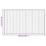 Tapis rectangulaire naturel clair 60x100 cm bambou – Image 6