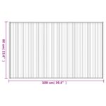 Tapis rectangulaire gris 60x100 cm bambou – Image 6