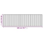 Tapis rectangulaire noir 60x200 cm bambou – Image 6
