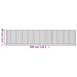 Tapis rectangulaire naturel clair 60x300 cm bambou – Image 6
