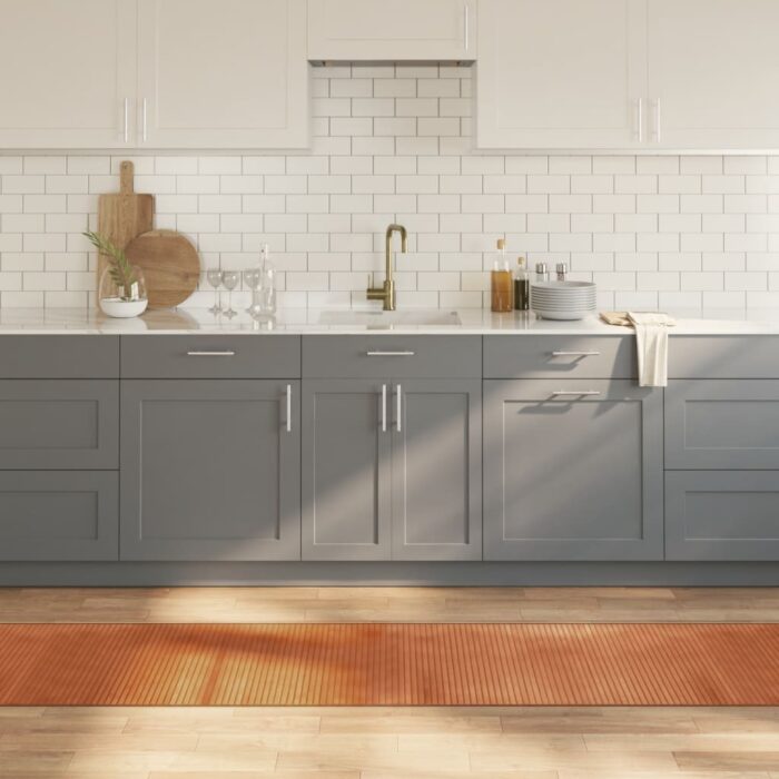 Tapis rectangulaire marron 60x500 cm bambou – Image 1