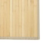 Tapis rectangulaire naturel clair 60x500 cm bambou – Image 4