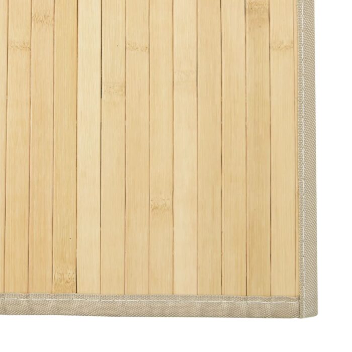 Tapis rectangulaire naturel clair 60x500 cm bambou – Image 4
