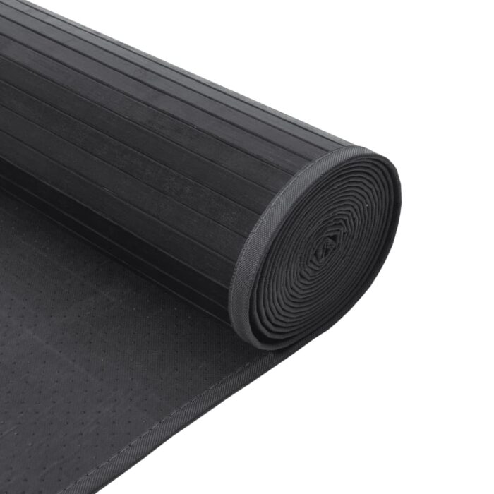 Tapis rectangulaire gris 60x1000 cm bambou – Image 3