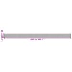 Tapis rectangulaire gris 60x1000 cm bambou – Image 6