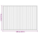 Tapis rectangulaire marron foncé 70x100 cm bambou – Image 6