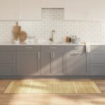 Tapis rectangulaire naturel clair 70x200 cm bambou