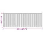 Tapis rectangulaire gris 70x200 cm bambou – Image 6