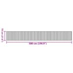 Tapis rectangulaire naturel 70x500 cm bambou – Image 6