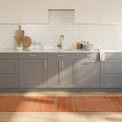 Tapis rectangulaire marron 70x500 cm bambou