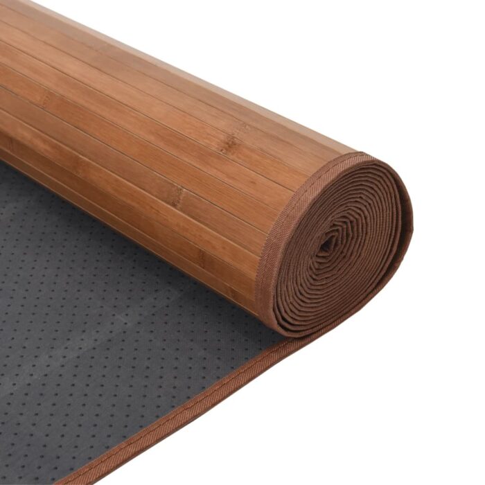Tapis rectangulaire naturel 70x1000 cm bambou – Image 3