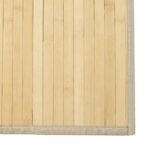 Tapis rectangulaire naturel clair 70x1000 cm bambou – Image 4