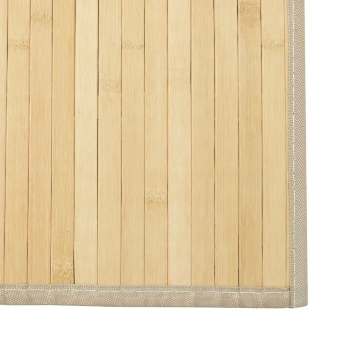 Tapis rectangulaire naturel clair 70x1000 cm bambou – Image 4