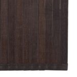 Tapis rectangulaire marron foncé 70x1000 cm bambou – Image 4