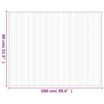 Tapis rectangulaire marron 80x100 cm bambou – Image 6