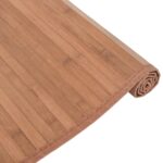 Tapis rectangulaire naturel 80x200 cm bambou – Image 2