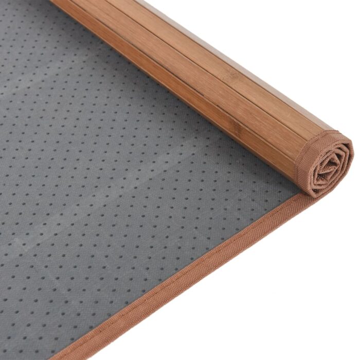 Tapis rectangulaire naturel 80x200 cm bambou – Image 3