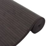 Tapis rectangulaire marron foncé 80x200 cm bambou – Image 2