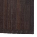 Tapis rectangulaire marron foncé 80x200 cm bambou – Image 4