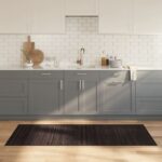 Tapis rectangulaire marron foncé 80x200 cm bambou