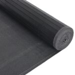 Tapis rectangulaire gris 80x300 cm bambou – Image 3