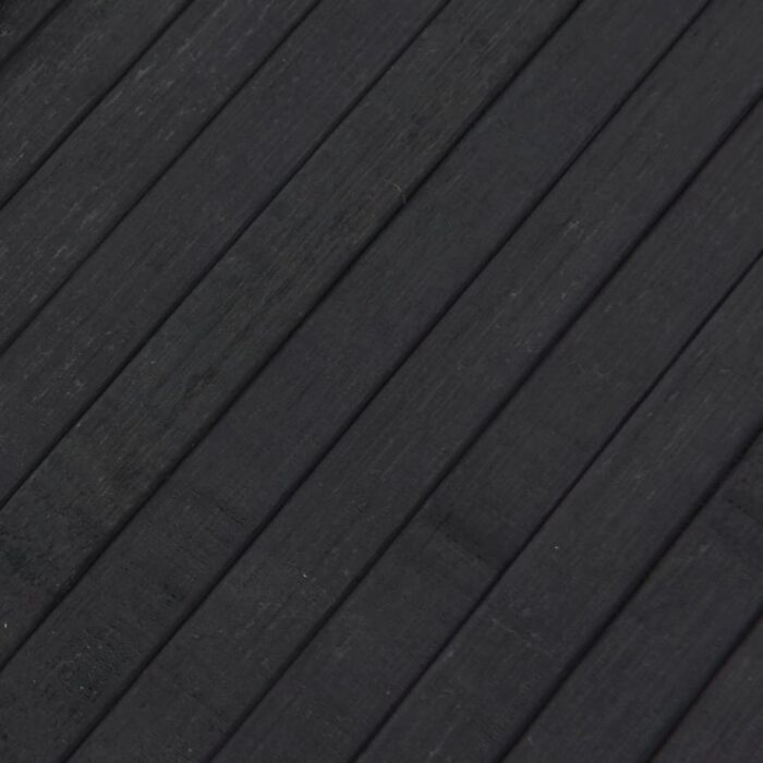 Tapis rectangulaire gris 80x400 cm bambou – Image 5