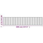 Tapis rectangulaire gris 80x400 cm bambou – Image 6