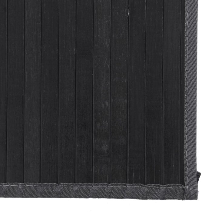 Tapis rectangulaire noir 80x500 cm bambou – Image 4