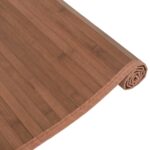 Tapis rectangulaire marron 80x1000 cm bambou – Image 2