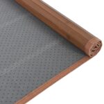 Tapis rectangulaire marron 80x1000 cm bambou – Image 3